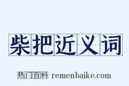 柴把近义词是什么意思的图片